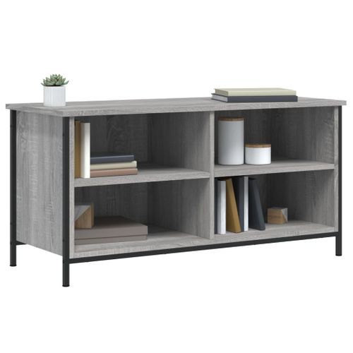 Meuble TV Sonoma gris 100x40x50 cm Bois d'ingénierie - Photo n°3; ?>