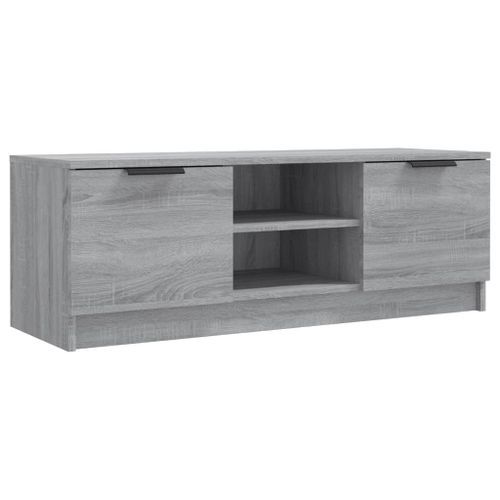 Meuble TV Sonoma gris 102x35x36,5 cm Bois d'ingénierie - Photo n°2; ?>