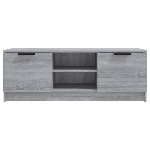 Meuble TV Sonoma gris 102x35x36,5 cm Bois d'ingénierie - Photo n°3; ?>