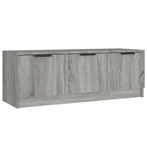 Meuble TV Sonoma gris 102x35x36,5 cm Bois d'ingénierie - Photo n°2; ?>