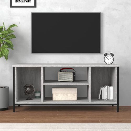 Meuble TV sonoma gris 102x35x45 cm bois d'ingénierie - Photo n°3; ?>