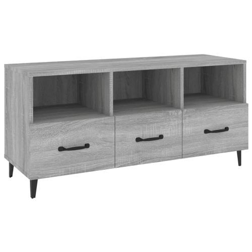 Meuble TV Sonoma gris 102x35x50 cm Bois d'ingénierie - Photo n°2; ?>