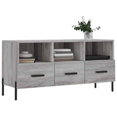 Meuble TV sonoma gris 102x36x50 cm bois d'ingénierie - Photo n°3; ?>