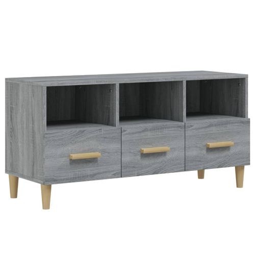 Meuble TV Sonoma gris 102x36x50 cm Bois d'ingénierie - Photo n°2; ?>