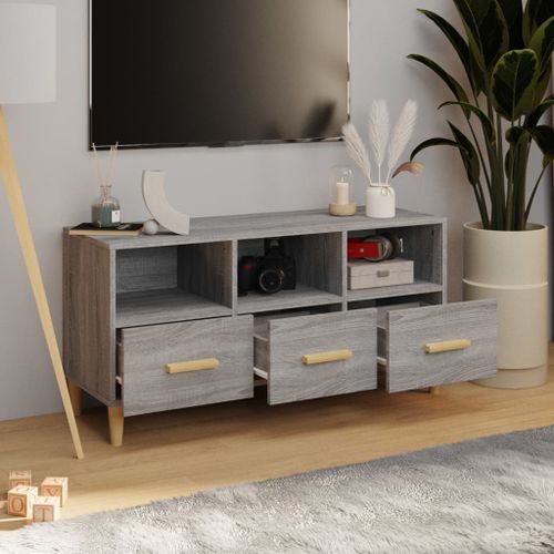 Meuble TV Sonoma gris 102x36x50 cm Bois d'ingénierie - Photo n°3; ?>