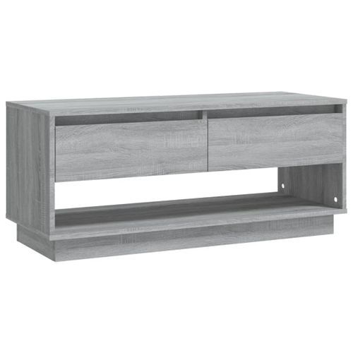 Meuble TV Sonoma gris 102x41x44 cm Bois d'ingénierie - Photo n°2; ?>