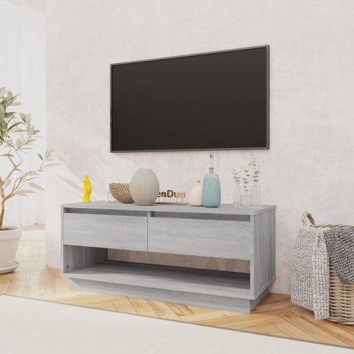 Meuble TV Sonoma gris 102x41x44 cm Bois d'ingénierie - Photo n°3; ?>