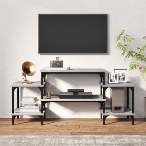 Meuble TV Sonoma gris 117x35x52 cm Bois d'ingénierie - Photo n°3; ?>