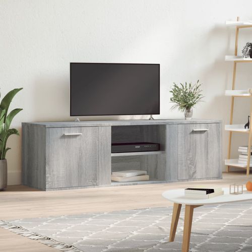 Meuble TV sonoma gris 120x34x37 cm bois d'ingénierie - Photo n°2; ?>