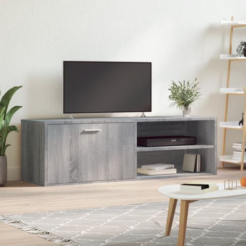 Meuble TV sonoma gris 120x34x37 cm bois d'ingénierie - Photo n°2; ?>