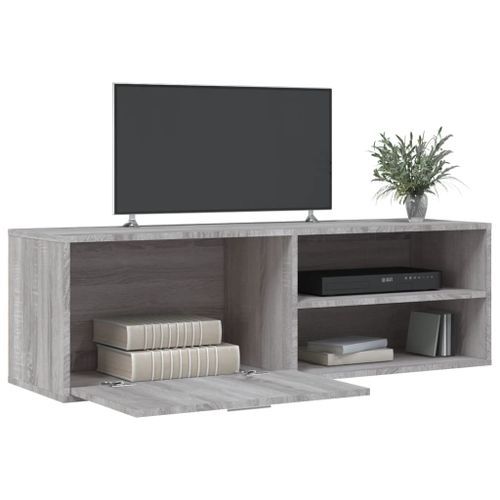 Meuble TV sonoma gris 120x34x37 cm bois d'ingénierie - Photo n°3; ?>