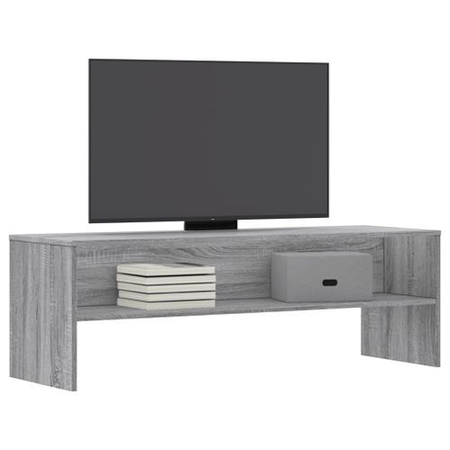 Meuble TV sonoma gris 120x40x40 cm bois d'ingénierie - Photo n°3; ?>