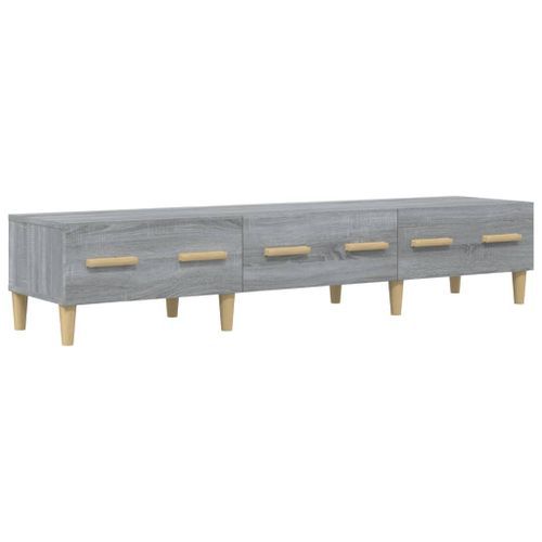 Meuble TV Sonoma gris 150x34,5x30 cm Bois d'ingénierie - Photo n°2; ?>