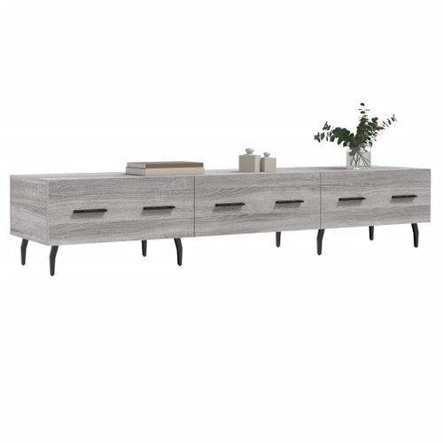 Meuble TV sonoma gris 150x36x30 cm bois d'ingénierie - Photo n°3; ?>