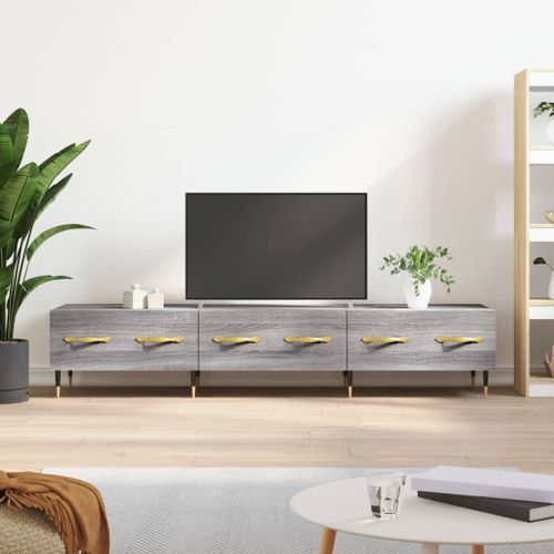 Meuble TV sonoma gris 150x36x30 cm bois d'ingénierie - Photo n°2; ?>