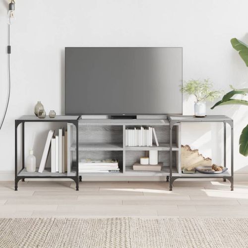 Meuble TV sonoma gris 153x37x50 cm bois d'ingénierie - Photo n°2; ?>