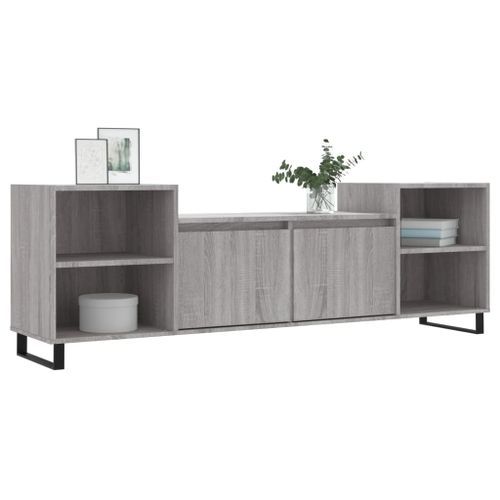 Meuble TV Sonoma gris 160x35x55 cm Bois d'ingénierie - Photo n°3; ?>