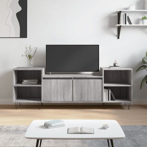 Meuble TV Sonoma gris 160x35x55 cm Bois d'ingénierie - Photo n°2; ?>