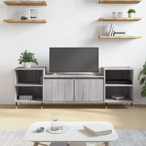 Meuble TV Sonoma gris 160x35x55 cm Bois d'ingénierie - Photo n°2; ?>