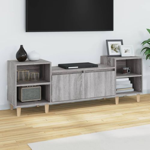 Meuble TV Sonoma gris 160x35x55 cm Bois d'ingénierie - Photo n°2; ?>