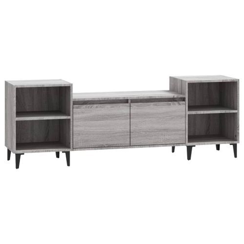 Meuble TV Sonoma gris 160x35x55 cm Bois d'ingénierie - Photo n°2; ?>