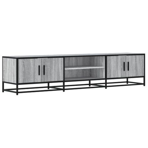 Meuble TV sonoma gris 180x35x41 cm bois d'ingénierie - Photo n°2; ?>