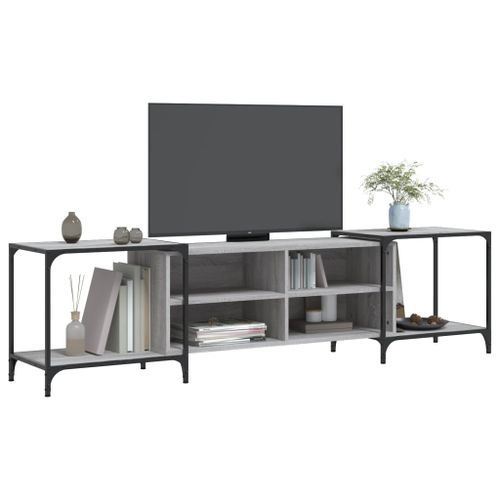 Meuble TV sonoma gris 203x37x50 cm Bois d'ingénierie - Photo n°3; ?>