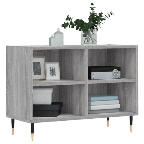 Meuble TV sonoma gris 69,5 x 30 x 50 cm bois d'ingénierie - Photo n°3; ?>