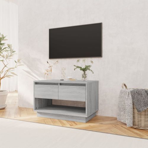 Meuble TV sonoma gris 70x41x44 cm bois d'ingénierie - Photo n°3; ?>