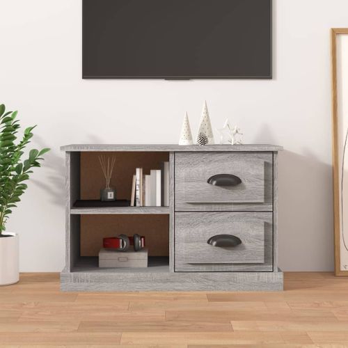 Meuble TV sonoma gris 73x35,5x47,5 cm bois d'ingénierie - Photo n°2; ?>