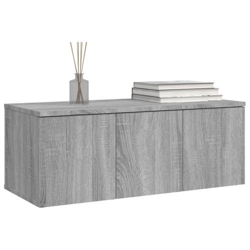 Meuble TV Sonoma gris 80x34x30 cm Bois d'ingénierie - Photo n°3; ?>