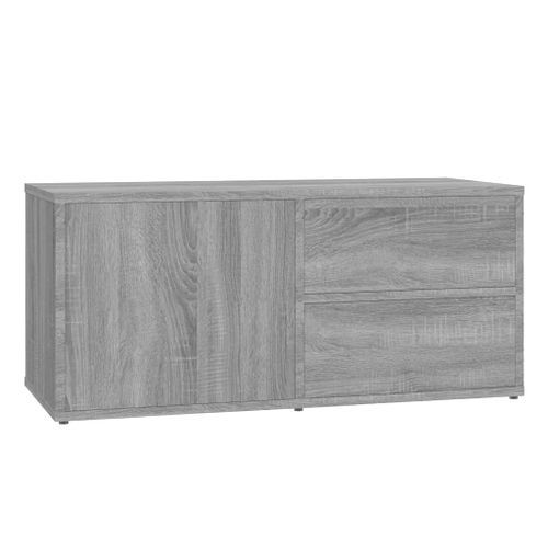 Meuble TV Sonoma gris 80x34x36 cm Bois d'ingénierie - Photo n°2; ?>