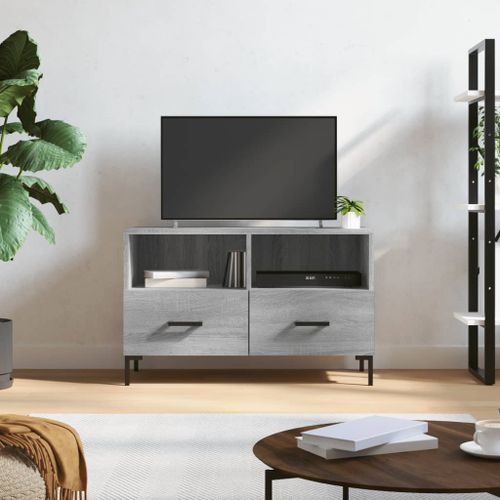 Meuble TV Sonoma gris 80x36x50 cm Bois d'ingénierie - Photo n°2; ?>