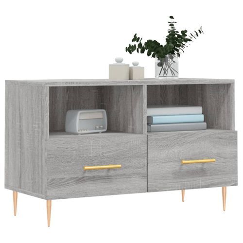 Meuble TV Sonoma gris 80x36x50 cm Bois d'ingénierie - Photo n°3; ?>