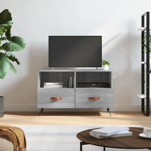 Meuble TV Sonoma gris 80x36x50 cm Bois d'ingénierie - Photo n°2; ?>