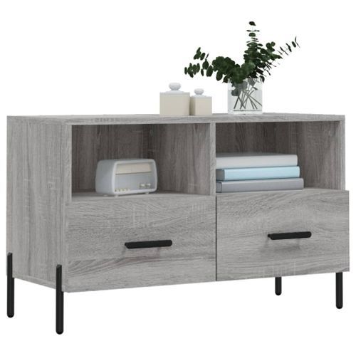 Meuble TV Sonoma gris 80x36x50 cm Bois d'ingénierie - Photo n°3; ?>