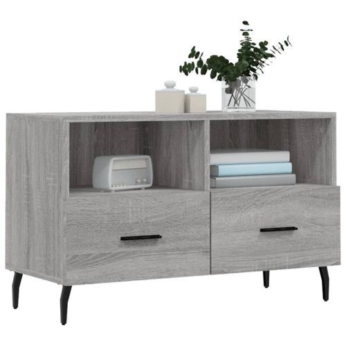 Meuble TV Sonoma gris 80x36x50 cm Bois d'ingénierie - Photo n°3; ?>