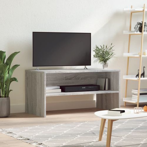 Meuble TV sonoma gris 80x40x40 cm bois d'ingénierie - Photo n°2; ?>