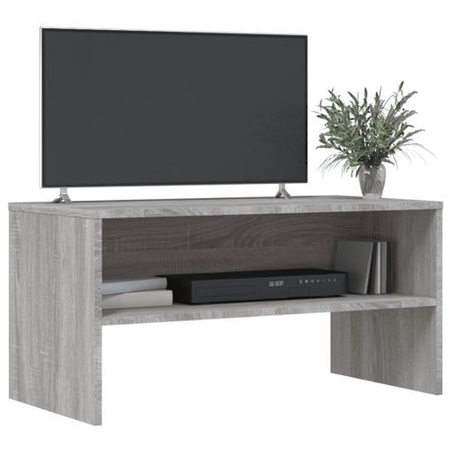 Meuble TV sonoma gris 80x40x40 cm bois d'ingénierie - Photo n°3; ?>