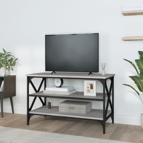 Meuble TV Sonoma gris 80x40x50 cm Bois d'ingénierie - Photo n°3; ?>