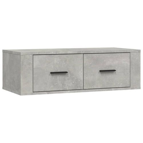 Meuble TV suspendu Gris béton 80x36x25 cm Bois d'ingénierie - Photo n°2; ?>