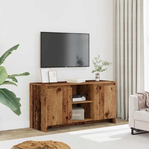 Meuble TV vieux bois 102x37,5x52,5 cm bois d'ingénierie - Photo n°3; ?>