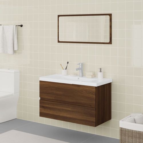 Meubles de salle de bain Chêne marron Bois d'ingénierie - Photo n°2; ?>