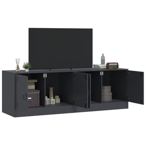 Meubles TV 2 pcs anthracite 67x39x44 cm acier - Photo n°3; ?>