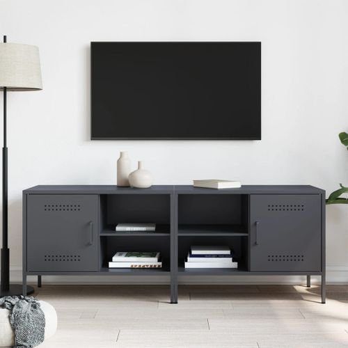 Meubles TV 2 pcs anthracite 68x39x50,5 cm acier - Photo n°3; ?>