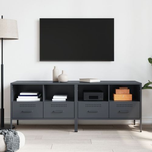 Meubles TV 2 pcs anthracite 68x39x50,5 cm acier laminé à froid - Photo n°3; ?>