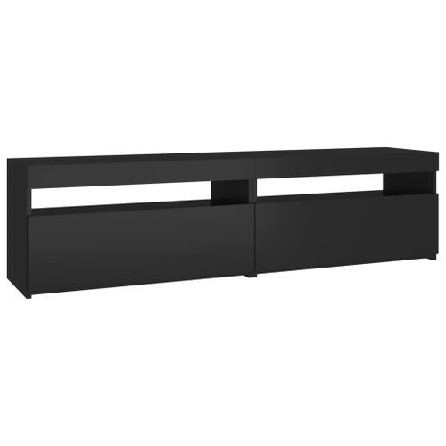 Meubles TV 2 pcs avec lumières LED Noir 75x35x40 cm - Photo n°2; ?>