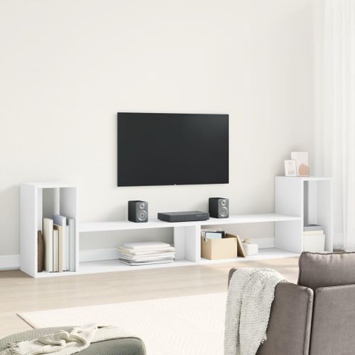 Meubles TV 2 pcs blanc 100x30x50 cm bois d'ingénierie - Photo n°3; ?>