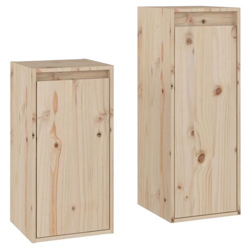 Meubles TV 2 pcs Bois massif de pin 2 - Photo n°2; ?>