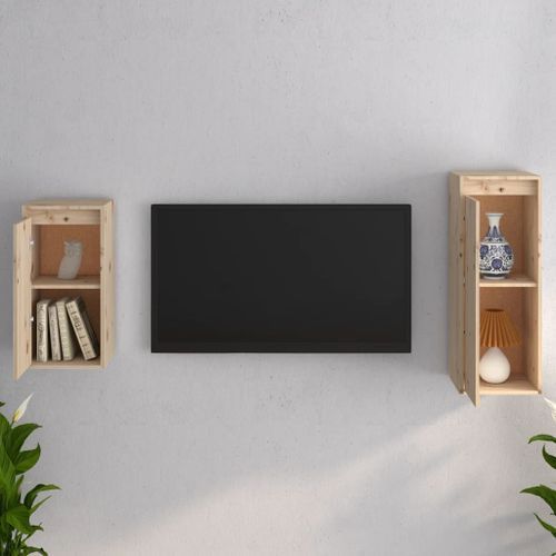 Meubles TV 2 pcs Bois massif de pin 2 - Photo n°3; ?>